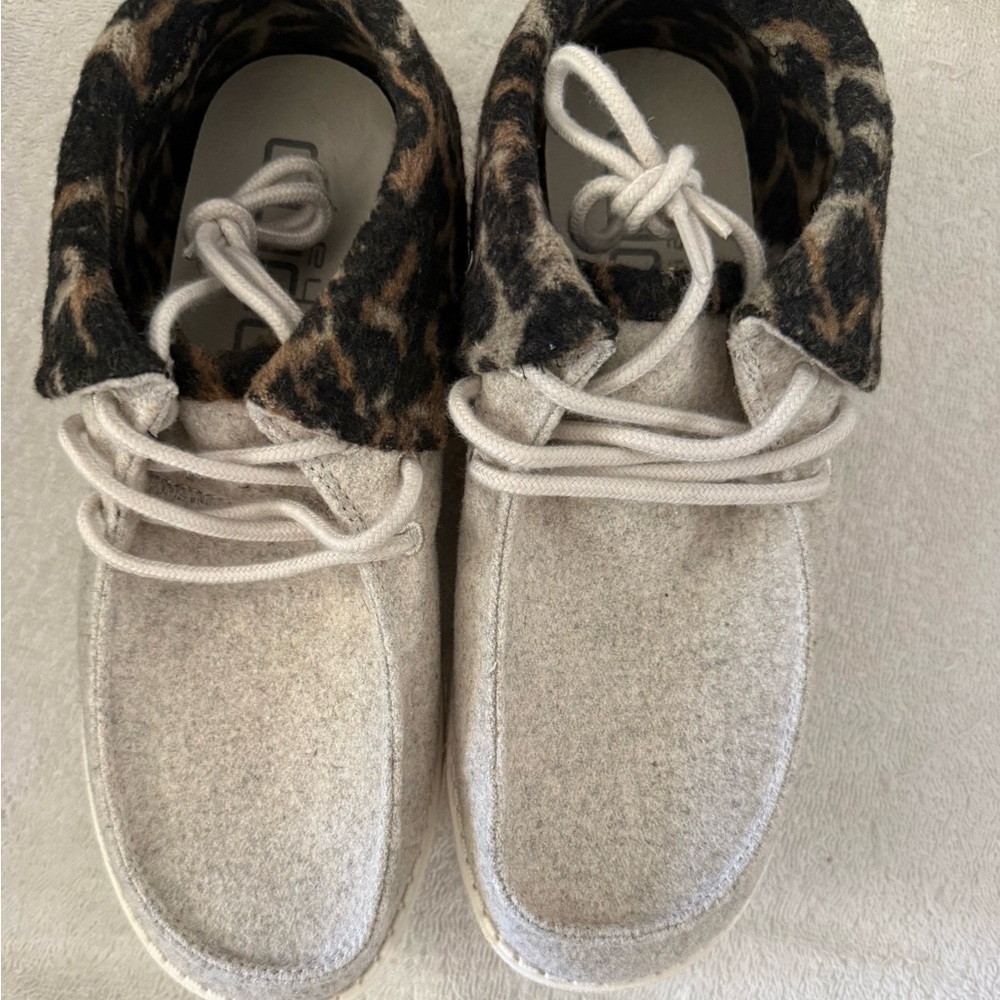 Hey Dude Britt Cream Cheetah Shoes